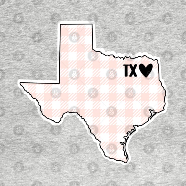 USA States: Texas (pink plaid) by LetsOverThinkIt